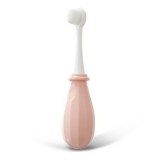 KUKU酷咕鴨 極細兒童萬毛牙刷, 1個, 萬毛牙刷 0-3歲 (櫻粉), 1個裝