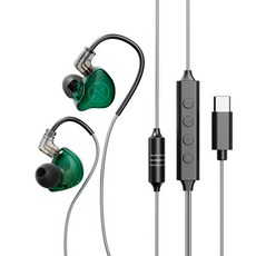 sing-along 專業級耳返有線耳機 K歌調音 USB-C, 黑色 1.2米type - c帶麥克風, 如圖