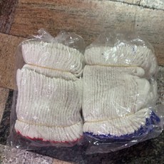 台灣製造 20兩棉手套一打12雙 (含稅附發票) 工作手套 棉紗手套, 1個, 男用手套 灰色紅邊, 灰色紅邊