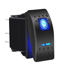 12V 24V 방수 해양 보트 로커 스위치 토글 5 핀 SPST ON Off 스위치 12V/20A 24V/10A 자동차 트럭 해양에 대 한 LED, Blue