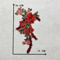 자수 폴리에스터 3D 꽃 레이스 칼라 DIY 패브릭 장식 드레스 바느질 아플리케 액세서리, YL952