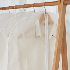 고급 지퍼형 지퍼식 반투명 행거 덮개 옷커버 의류 방수 커버, 1개, 1개입