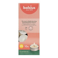 볼시우스 티라이트 캔들 10개 무향 4시간연소, 13g