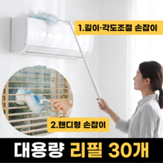 에드잇 먼지흡착 먼지털이 리필 30개, 1세트, 화이트