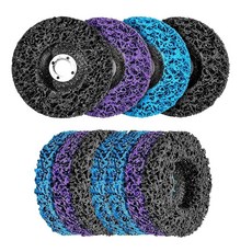 COKOLATIA 앵글 그라인더용 스트립 디스크 7팩 11.4cm(4-1/2인치) 2.2cm(7/8인치) 아버 스트리핑 휠 와이어 페인트 리무버 금속 표면 다중 녹 및 산화물
