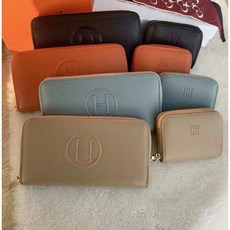 H 經典荔枝紋長夾短夾零錢包卡夾收納包，限時優惠現貨供應，質感收納一次到位