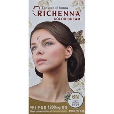 리체나 칼라 크림, 6N 밝은갈색, 2개