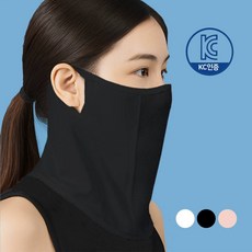 콕담 자외선차단 마스크 햇빛가리개 골프, 블랙, 1개