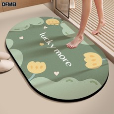 DFMEI 極簡浴室吸水地墊硅藻泥廁所衛生間門口速幹防滑腳墊玄關進門墊子, 40*60cm(硅藻泥)