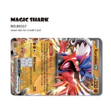 EX MEGA VENUSAUR CHARIZARD BLAS SE 필름 ITE 스티커 MEWTWO PVC 은행 카드 스킨 RAYQUAZA 무광택 신용 데지트, Large Chip, B0357
