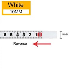 자체 접착 측정 테이프 스테인리스 스틸 작업대 눈금자 백드 메트릭 체중계 녹 방지 내구성, [06]Reverse-White, 24) ReverseWhite  80cm, 없음, 1개