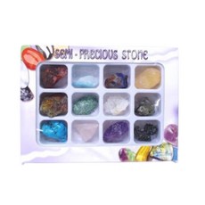 중학교 스톤관찰 수업용 천연보석 12종 실험용 천연광물 엄마표