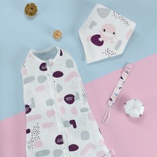 酷咕鴨 洞洞成長包巾寵愛禮盒 粉彩印記