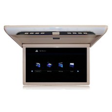 천정 차박 모니터 차량용 TV 디스플레이 레이 카니발 펠리세이드 스타리아 천장모니터, C_19인치 베이지 MP5