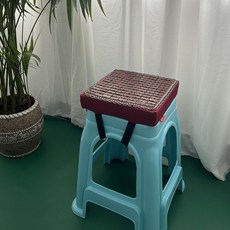 方形加厚竹片坐墊，透氣舒適，適用於辦公室與居家, 夏季款玫紅色,28X28釐米厚5釐米基礎款