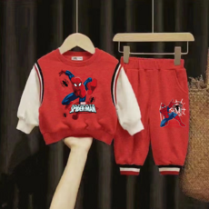 GOYES 어린이 남아 스파이더 맨 캐릭터 긴팔 긴바지 상하의 세트 트레닝복