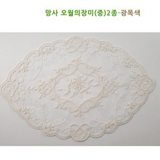 망사 모티브 왈츠타임 망사레이스 면레이스 레이스, 오월의장미(중-광목색, 1개
