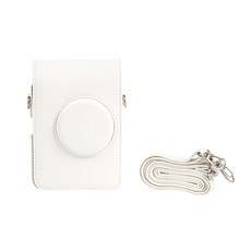 MINI EVO拍立得副廠保護皮套，精緻皮革保護套，復古時尚相機包, 1個, 白色