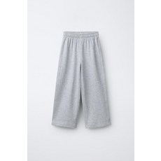 [국내배송] 자라 ZARA 인터록 와이드 레그 팬츠 - 그레이 938409