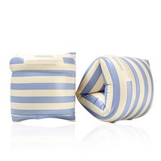 兒童游泳安全臂圈 卡通造型浮力手臂圈 游泳裝備, 藍色條紋-1對（opp袋）, 1個