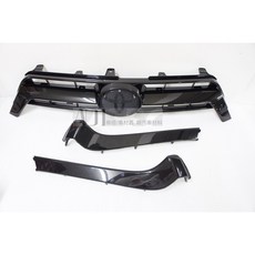 ADT.車燈.車材 NEW YARIS 14-17 原廠亮黑前保桿飾條 鋼琴黑通風網飾條 水箱罩, 1個, 飾條右邊-副駕駛