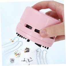 미니 탁상 청소기 지우개가루 흡입기 학생용 사무용 책상정리 필기구 문구류, 1개, 책상 지우개 청소기-핑크