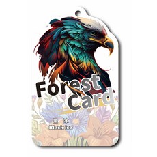 森林卡片黑冰香氛 老鷹圖案設計 車用/居家香氛 清新空氣 去除異味, 圖騰炫彩老鷹(1入), 黑 冰