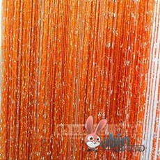 문발 커튼 출입문 창문 가림막 중국집 비즈커텐 엉킴방지, 오렌지옐로우