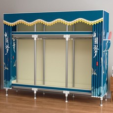 簡易衣櫃 防塵衣櫃 收納家用 臥室收納 宿舍儲物櫃 【承重超1600斤】簡易衣柜家用臥室出租房用加固結實衣服柜布衣柜, 馬到成功,長103cm/寬45/高170