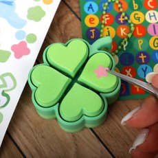 키캡 딸깍이 키보드 LED 키링 클릭커 ASM 클로버 네잎클로버 거북이 행운 터틀 1구, 1개, 연두 클로버