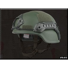 野戰搖滾 MICH 2000戰術頭盔精裝版【沙色】墨魚干 魔鬼沾 魚骨導軌M2000頭盔玻璃纖維版, 軍綠色, 1個