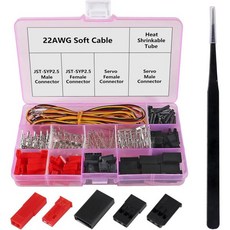 RC 서보 커넥터 키트 남성 여성 플러그 크림프 핀 케이블 호환 JST SYP 후타바 Hitec Spektrum, RC 서보 커넥터 키트 남성 여성 플러그 크림프 핀 케