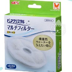 GEX 犬貓共用機能濾棉-圓形《循環飲水器系列替換配件》, 1個