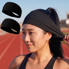 오직 11.5cm 와이드 땀흡수 헤어밴드 운동 빅사이즈 안감있음 필라테스 런닝 헬스, 블랙, 3개