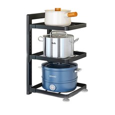 방구석닷컴 냄비 후라이팬 정리대, 고급형 3단, 1개