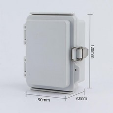 good 搭扣式塑料防水盒帶合頁箱子密封盒翻蓋配電箱防濺接線盒, 灰色, 1個