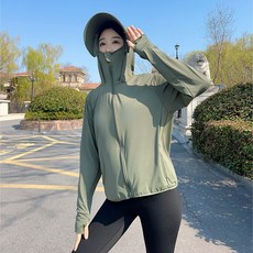 夏季防曬衣女 戶外騎車冰絲透氣寬鬆連帽防曬服