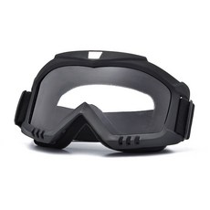 滑雪登山護目鏡 男女款騎行摩託車防風防眩光眼鏡 戶外運動雪地防紫外線防風沙防霧風鏡 抗UV 機車護目鏡, 【旗艦品質】黑框透明鏡片, 1個