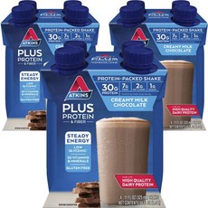 ATKINS 無麩質低糖巧克力牛奶蛋白飲, 12入, 325ml