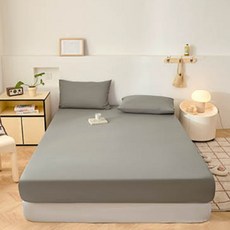 일상방수 1인침대 요커버 고정형 침구류 3종 120x200cm 그레이, 1개