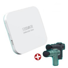 Uniscope優思智能輕巧筋膜槍US-H90，六種按摩頭，多檔強度調節，Type-C充電, 1個, 安博+按摩槍