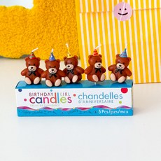 하피블리 고깔 곰돌이초 5P 생일초 파티 케이크초, 고깔곰돌이초5P