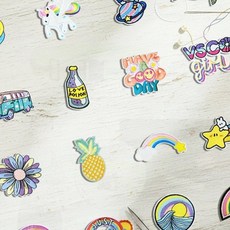 열접착와펜 디자인와펜 패브릭패치 의류패치 16개