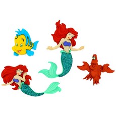 Dress It Up 라이선스 장식 - 디즈니 인어 공주, Dress It Up 라이선스 장식 - 디즈니 인어 공, 1개