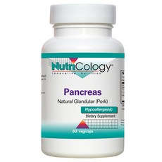 Nutricology Pancreas豬肉萃取植物膠囊, 60顆, 1罐
