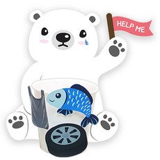 기후변화 북극곰 방향제(4인용) 혜명마트