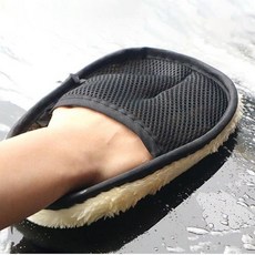 부드러운 자동차 극세사 인조 양모 손세차 장갑 왁싱연마, 1개