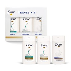 [도브] Dove 샴푸 바디워시 컨디셔너 여행용 3종세트, 1세트