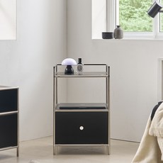 벨리에 베어 미드센츄리협탁 모듈 침대 협탁 400, 블랙, 1개