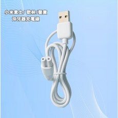 適用於歌林 聲寶 Xiaomi/小米素士W3 電動沖牙器充電線 專用電源線 圓孔口, 1個, 聲寶USB充電線(沖牙器)